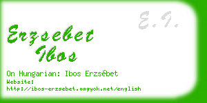 erzsebet ibos business card