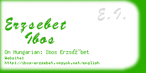 erzsebet ibos business card